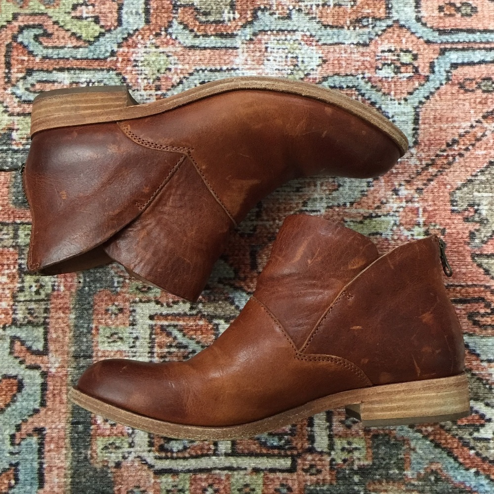 Kork-ease Ryder Rum Leather Ankle Boots 7